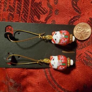 Garbed Kitty Earrings